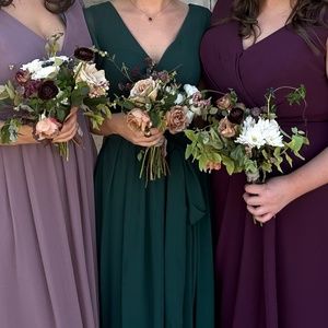 Revelry Harper Chiffon Faux Wrap Dress